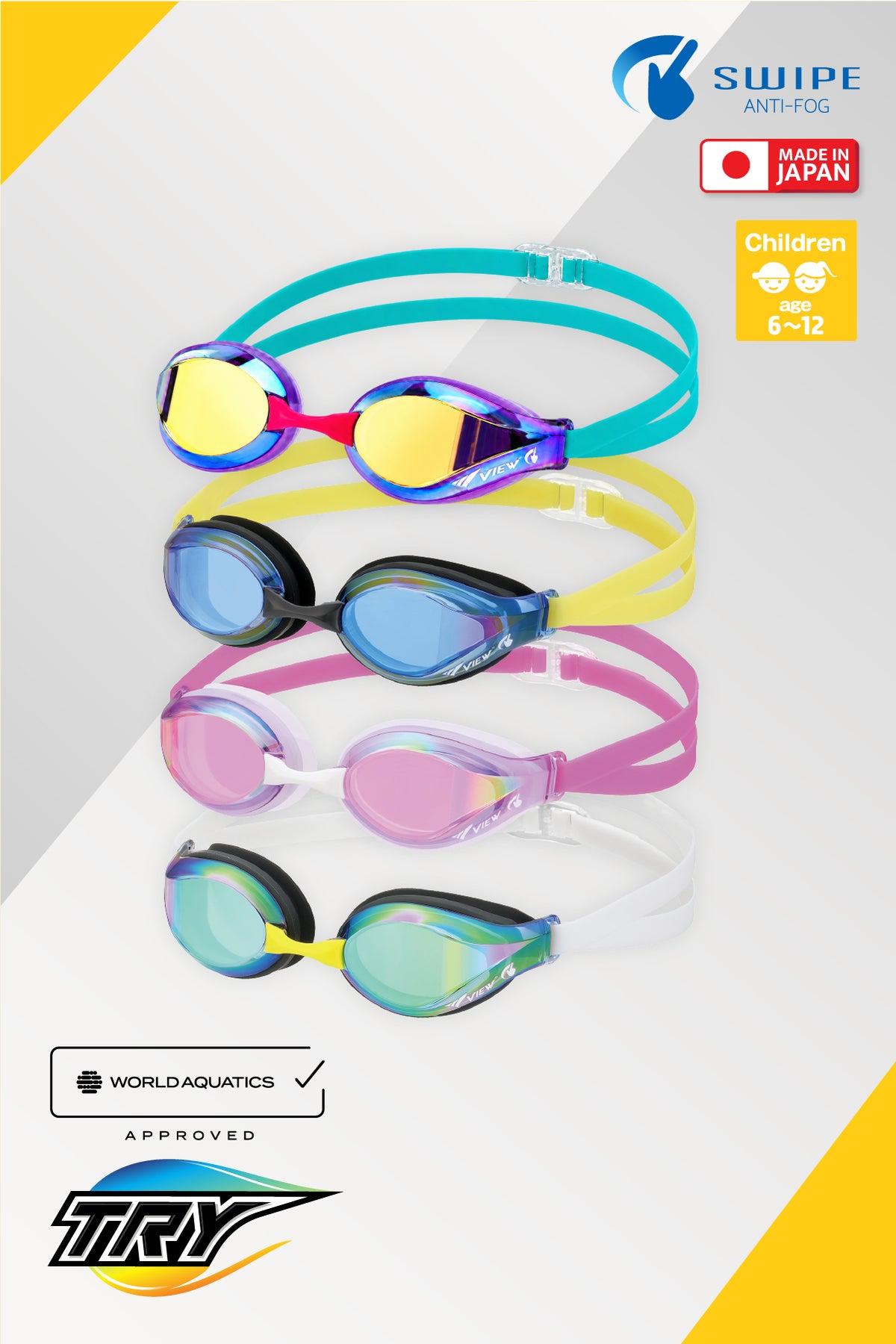 View TGV26J0ASAM TRY Swipe Mirror Racing Swim Goggles